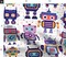 Fun Colorful Robots Novelty Kids Room Science Fiction Nursery Geek Robotics Custom Printed Fabric by Spoonflower Various Fabrics by the Yard or Fat Quarter